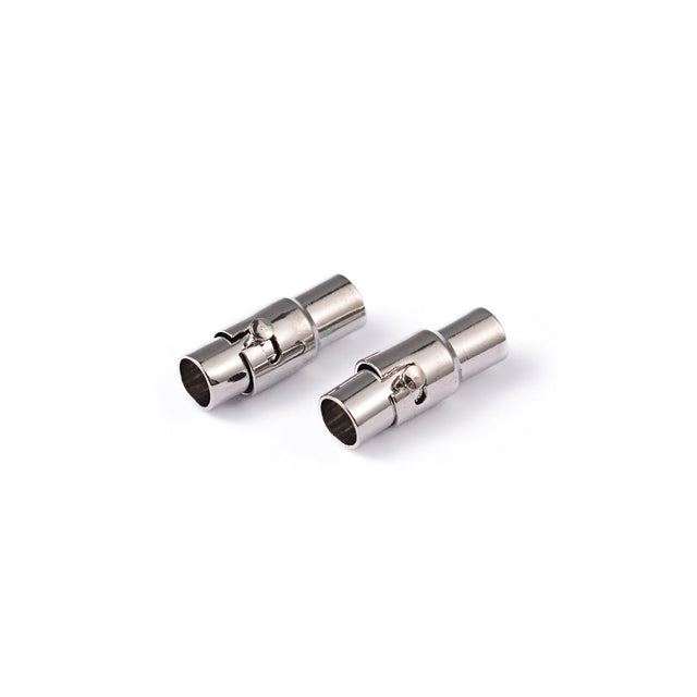 Magnetischer Schraubverschluss – Farbe Platin - PerlineBeads