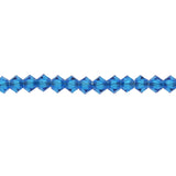 M.C. Doppelkegel 3 mm - Capri Blue - PerlineBeads