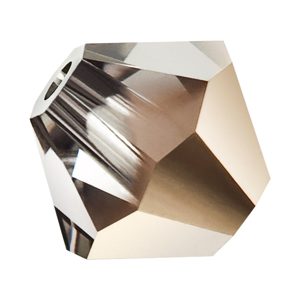 M.C. Doppelkegel 4 mm - Crystal Starlight Gold - PerlineBeads