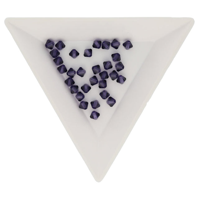 M.C. Doppelkegel 4 mm - Deep Tanzanite - PerlineBeads