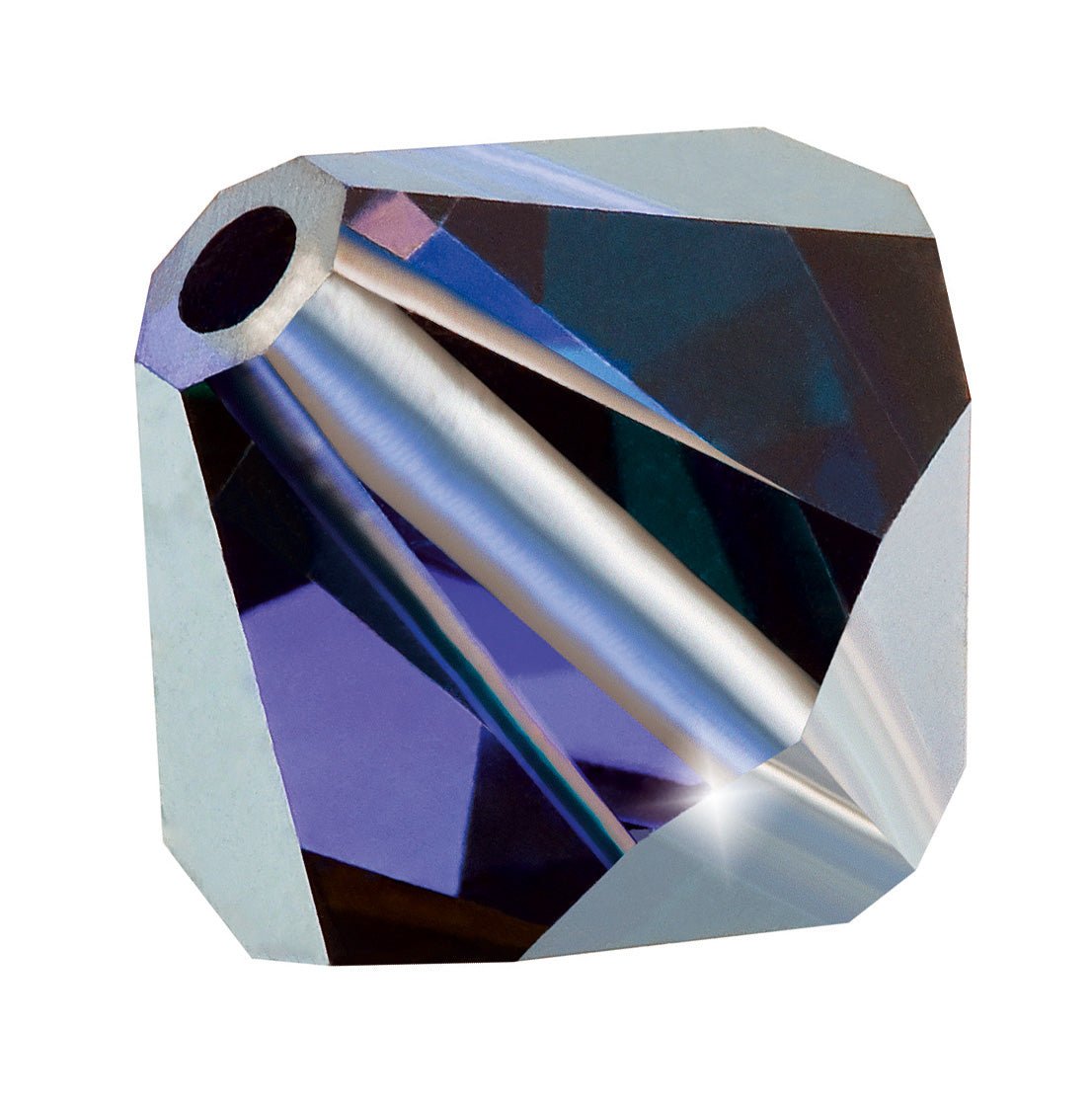 M.C. Doppelkegel 4 mm - Deep Tanzanite - PerlineBeads