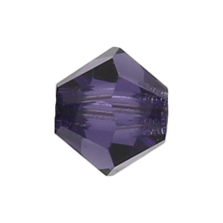 M.C. Doppelkegel 4 mm - Deep Tanzanite - PerlineBeads
