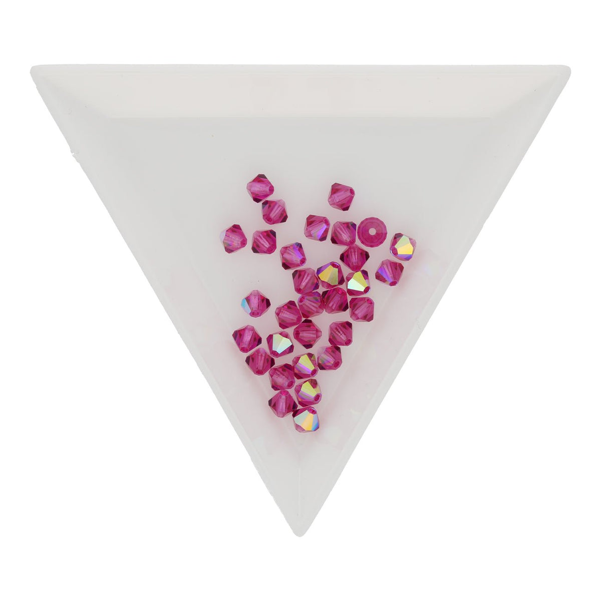 M.C. Doppelkegel 4 mm - Fuchsia AB - PerlineBeads