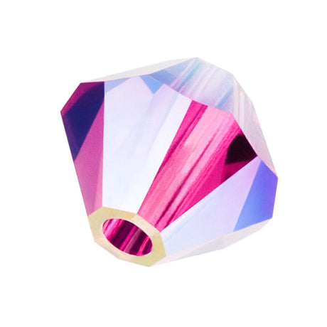 M.C. Doppelkegel 4 mm - Fuchsia AB - PerlineBeads