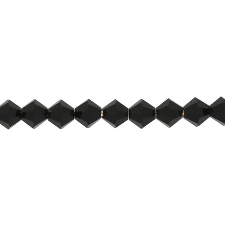 M.C. Doppelkegel 4 mm - Jet - PerlineBeads