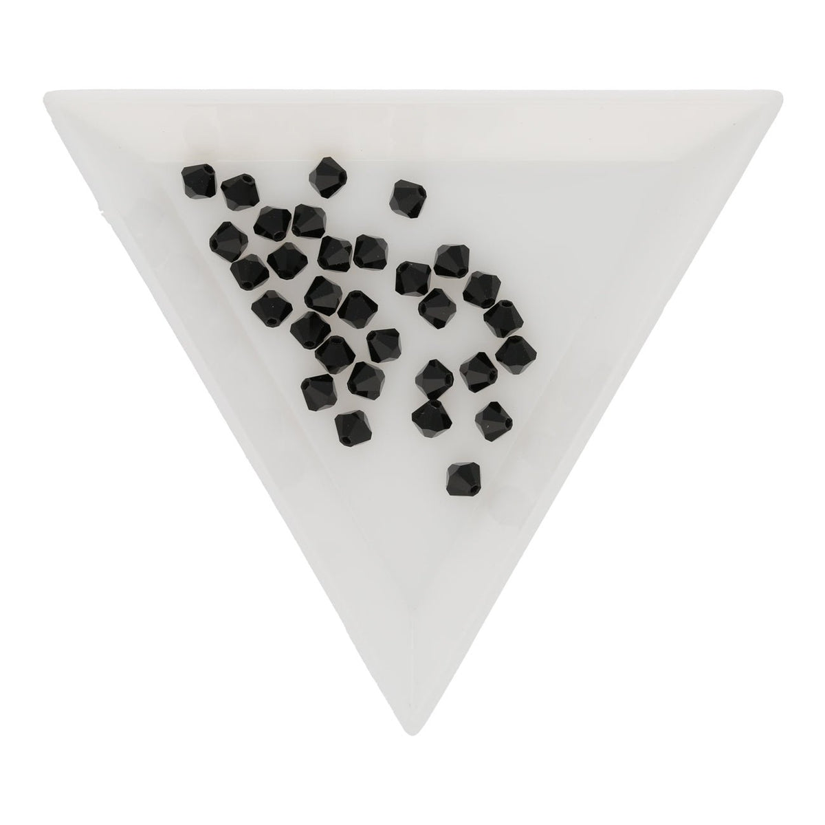 M.C. Doppelkegel 4 mm - Jet - PerlineBeads