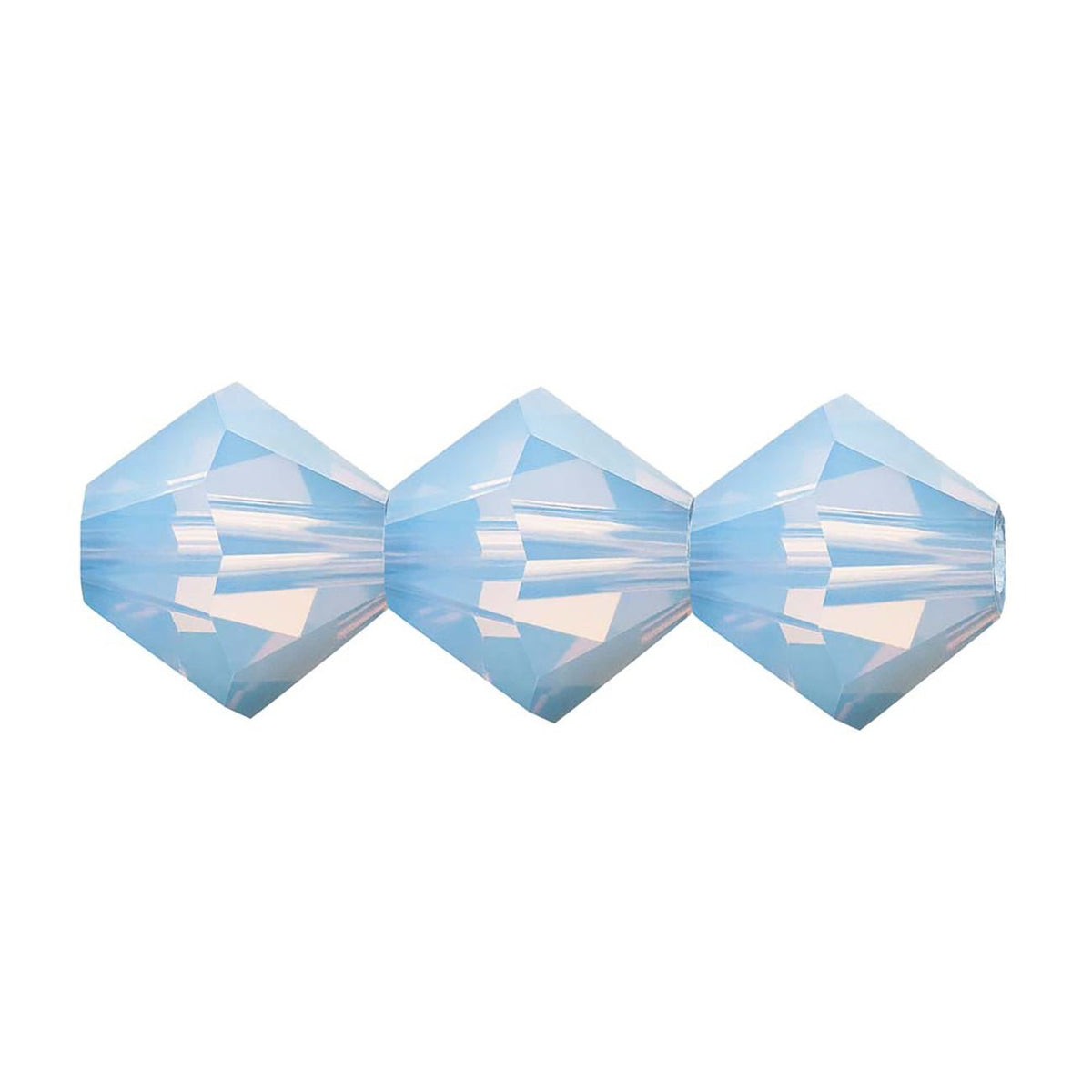 M.C. Doppelkegel 4 mm - Light Sapphire Opal - PerlineBeads