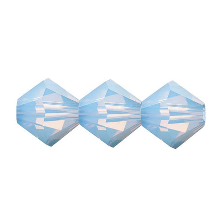 M.C. Doppelkegel 4 mm - Light Sapphire Opal - PerlineBeads