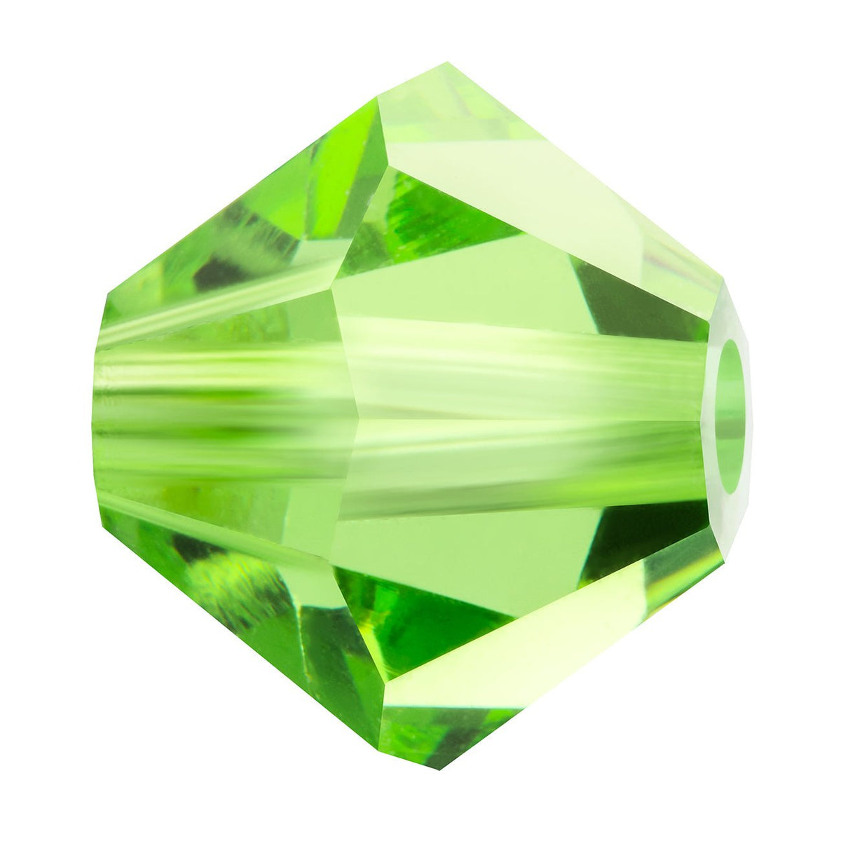 M.C. Doppelkegel 4 mm - Peridot - PerlineBeads