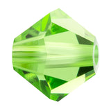 M.C. Doppelkegel 4 mm - Peridot - PerlineBeads