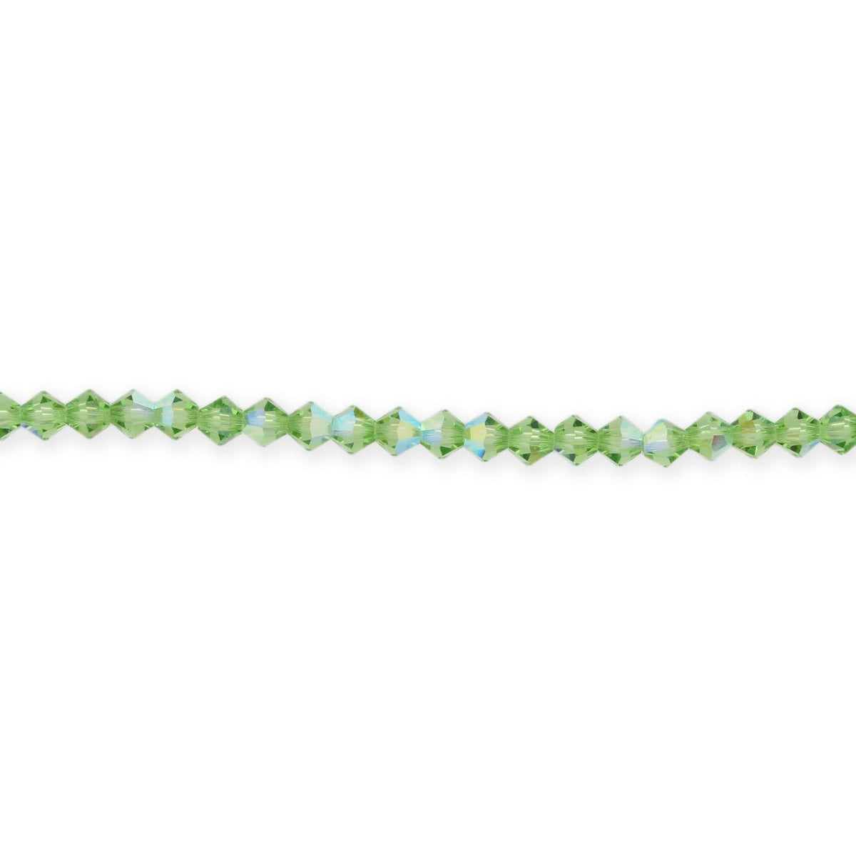 M.C. Doppelkegel 4 mm - Peridot AB - PerlineBeads