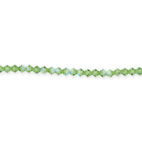 M.C. Doppelkegel 4 mm - Peridot AB - PerlineBeads