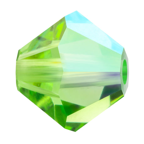 M.C. Doppelkegel 4 mm - Peridot AB - PerlineBeads