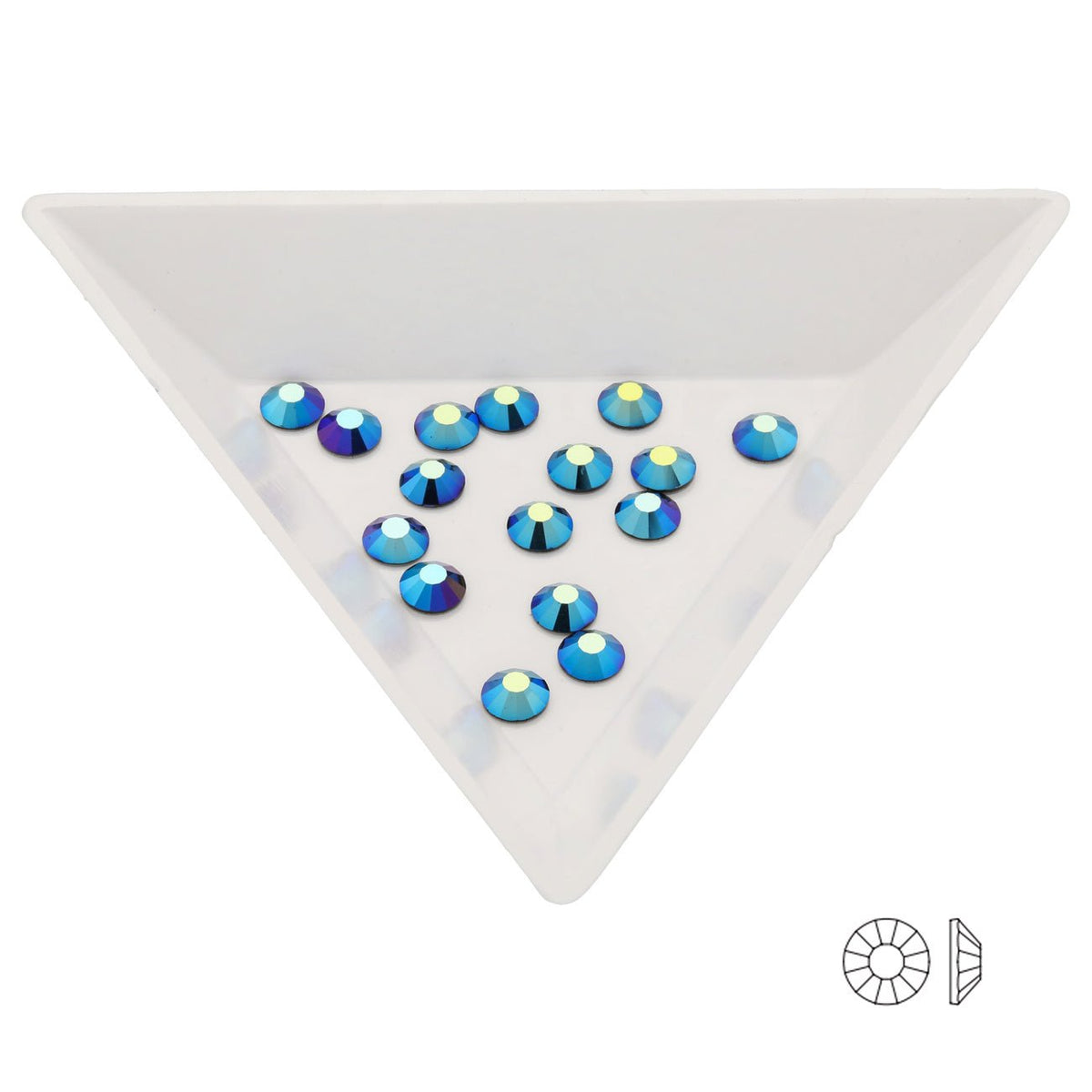 MC Flatback Cut Viva (SS20) – Jet AB - PerlineBeads