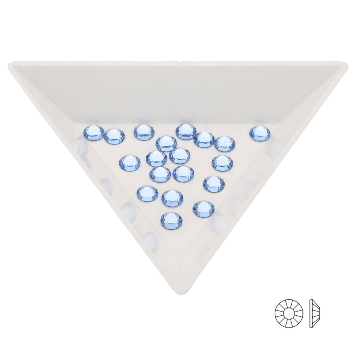 MC Flatback Cut Viva (SS20) – Light Sapphire - PerlineBeads