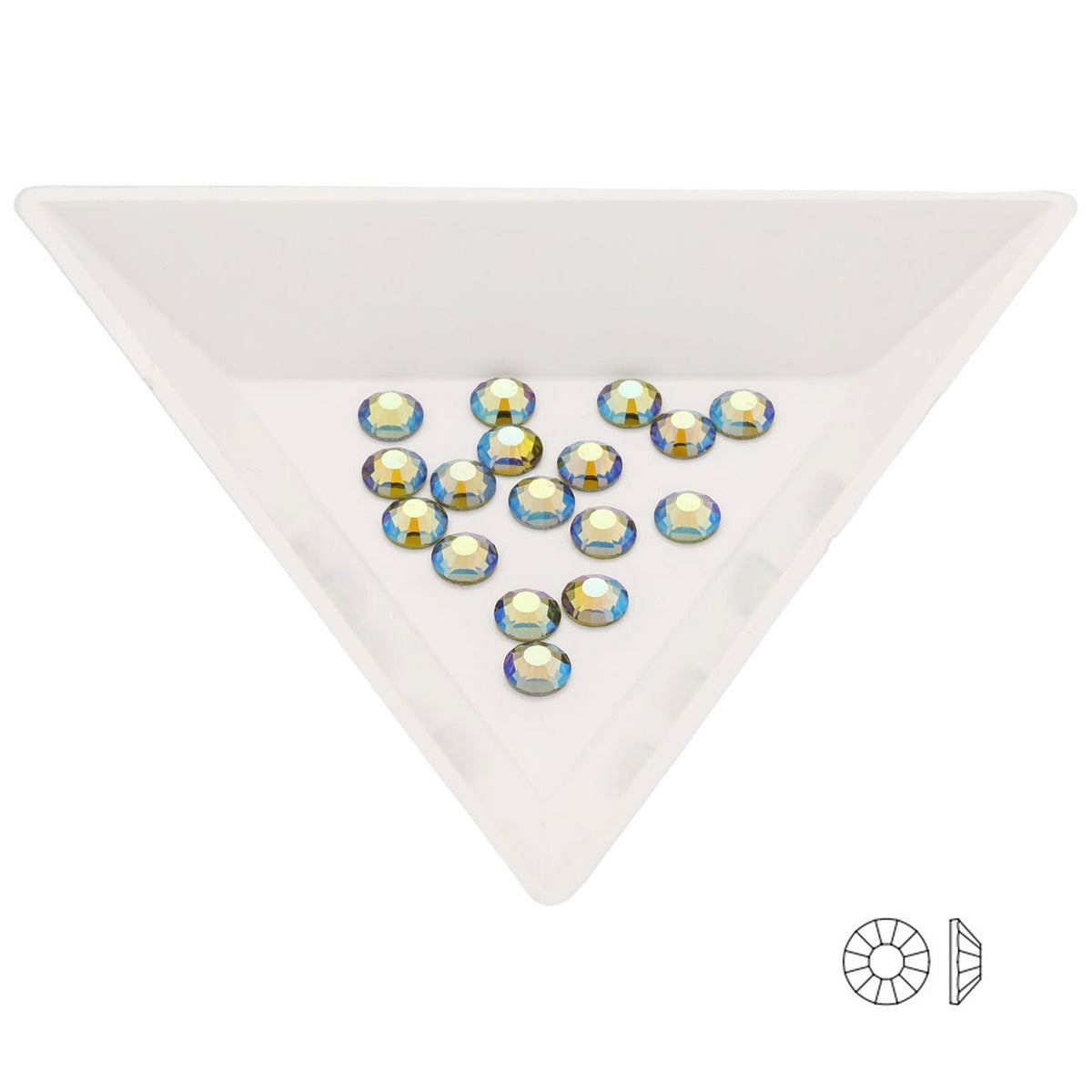 MC Flatback Cut Viva (SS20) – Olivine - PerlineBeads