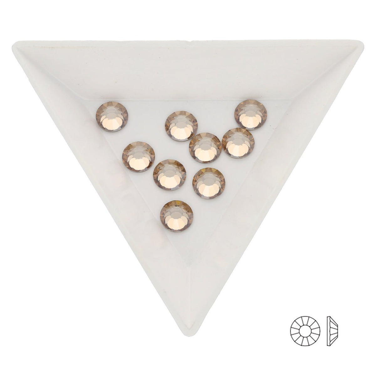 MC Flatback Cut Viva (SS34) – Crystal Honey - PerlineBeads