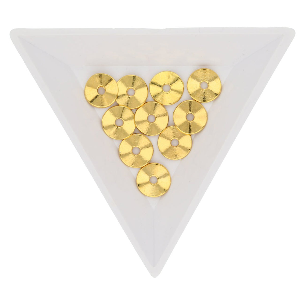 Metallperle, 10 mm, gewellt – Farbe Gold - PerlineBeads