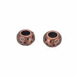 Metallperle im tibetischen Stil 8 x 5 mm - Kupfer - PerlineBeads