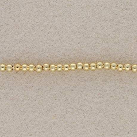 Metallperle rund - 3 mm - Gold - PerlineBeads