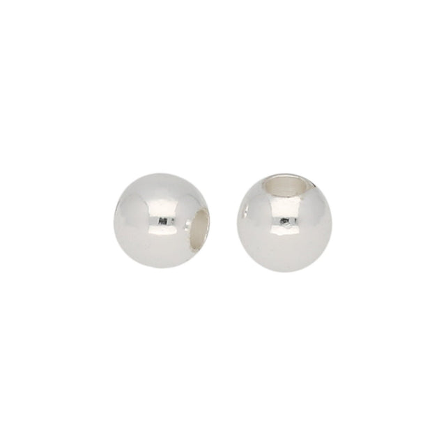 Metallperle rund - 3 mm - Silber - PerlineBeads