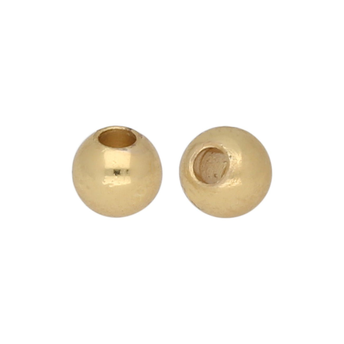 Metallperle rund - 4 mm - Gold - PerlineBeads