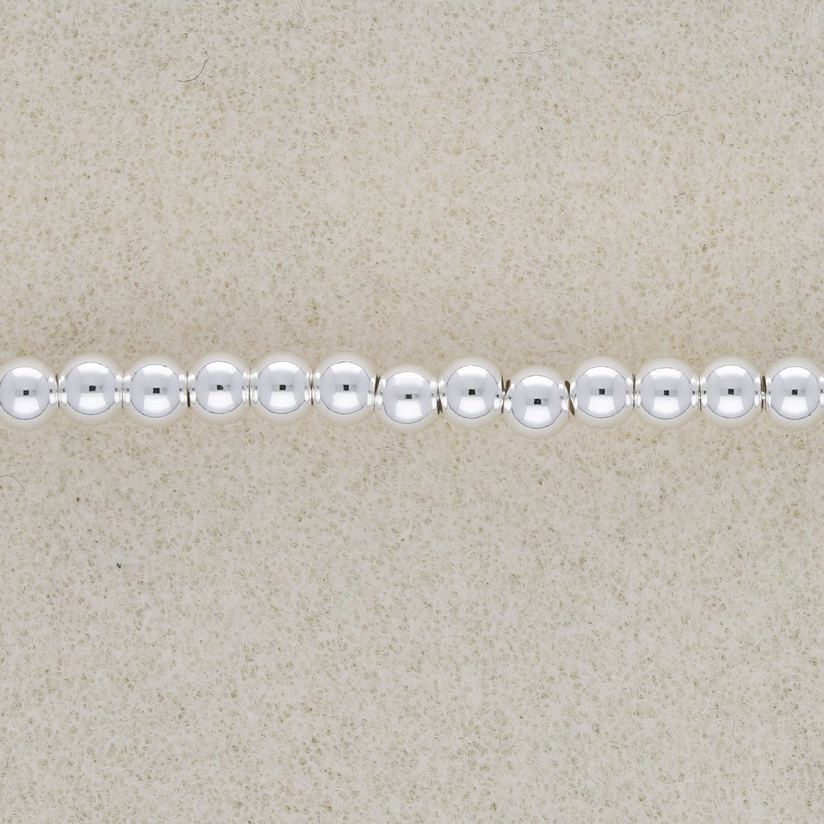 Metallperle rund 4 mm - Silber - PerlineBeads