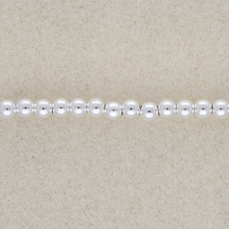 Metallperle rund 4 mm - Silber - PerlineBeads