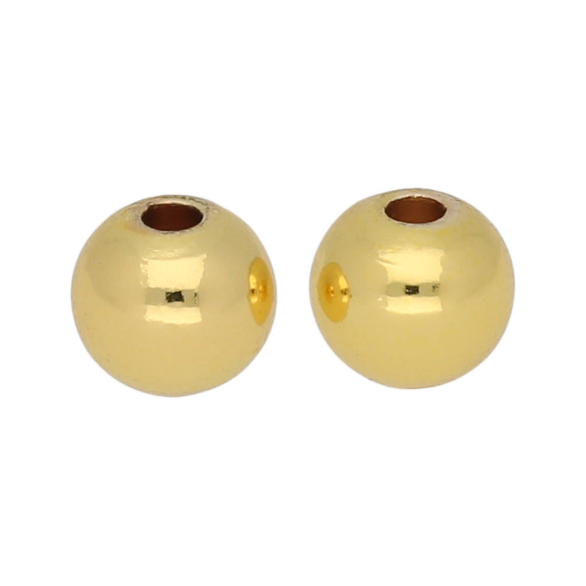 Metallperle rund - 6 mm - Gold - PerlineBeads