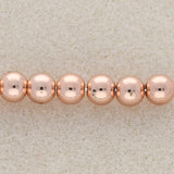 Metallperle rund - 6 mm - Rose Gold - PerlineBeads
