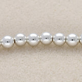 Metallperle rund - 6 mm - Silber - PerlineBeads