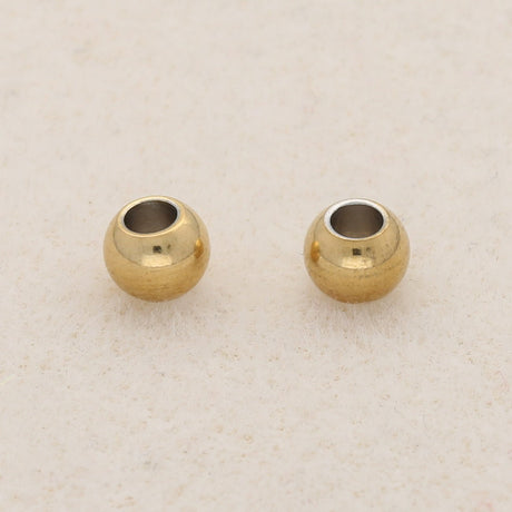 Metallperle rund - 6x5 mm - Gold - PerlineBeads