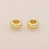 Metallperle rund - 7 x 3 mm - Gold - PerlineBeads