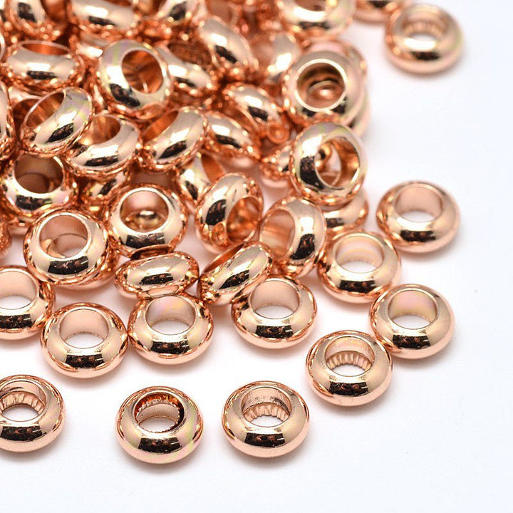 Metallperle rund - 7 x 3 mm - Rosé Gold - PerlineBeads