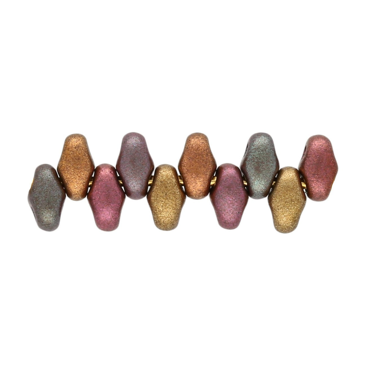MiniDuo 2x4 mm - Crystal Gold Rainbow - PerlineBeads