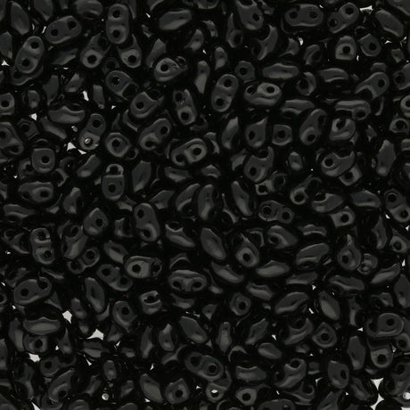 MiniDuo 2x4 mm - Jet - PerlineBeads