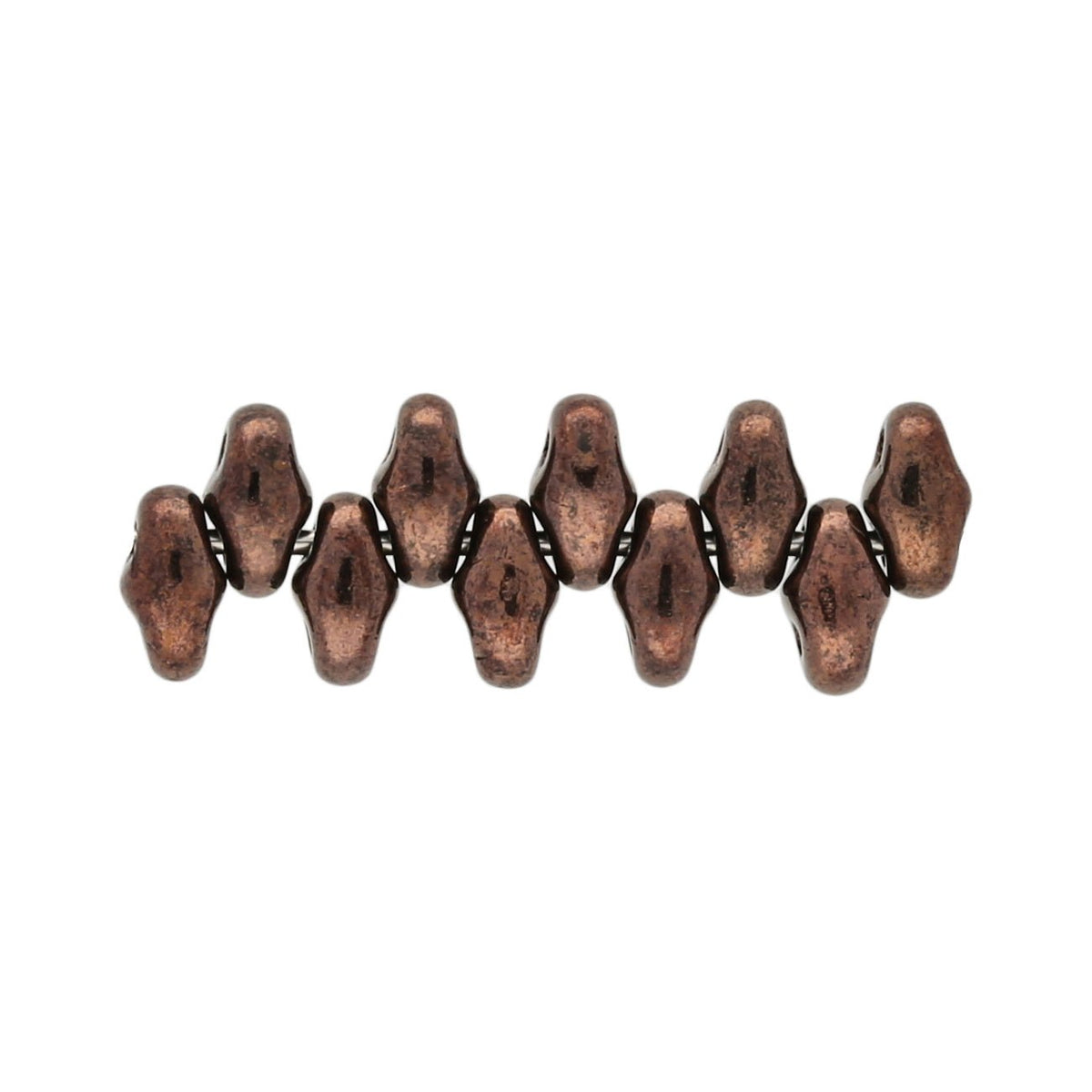 MiniDuo 2x4 mm - Jet Bronze - PerlineBeads