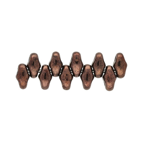 MiniDuo 2x4 mm - Jet Bronze - PerlineBeads