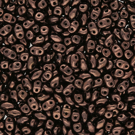 MiniDuo 2x4 mm - Jet Bronze - PerlineBeads
