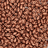MiniDuo 2x4 mm - Matte Metallic Copper - PerlineBeads