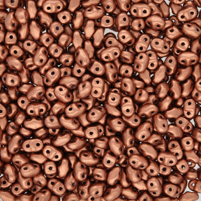 MiniDuo 2x4 mm - Matte Metallic Copper - PerlineBeads