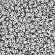MiniDuo 2x4 mm - Matte Metallic Silver - PerlineBeads