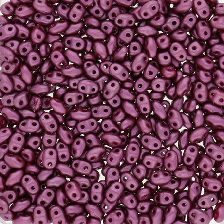 MiniDuo 2x4 mm - Pastel Burgundy - PerlineBeads