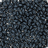 MiniDuo 2x4 mm - Pastel Dark Grey / Hematite - PerlineBeads