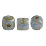 Minos® par Puca® - Opaque Blue/Green Spotted - PerlineBeads