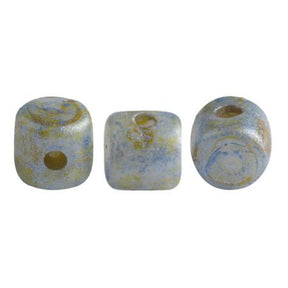 Minos® par Puca® - Opaque Blue/Green Spotted - PerlineBeads
