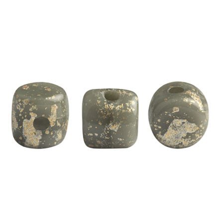 Minos® Par Puca® - Opaque Dark Grey Splash - PerlineBeads