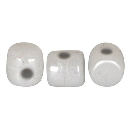 Minos® Par Puca® - Opaque White Ceramic Look - PerlineBeads
