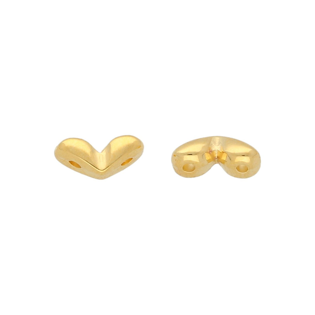 Mitakas-GemDuo Side Bead – 24K Gold Plate - PerlineBeads