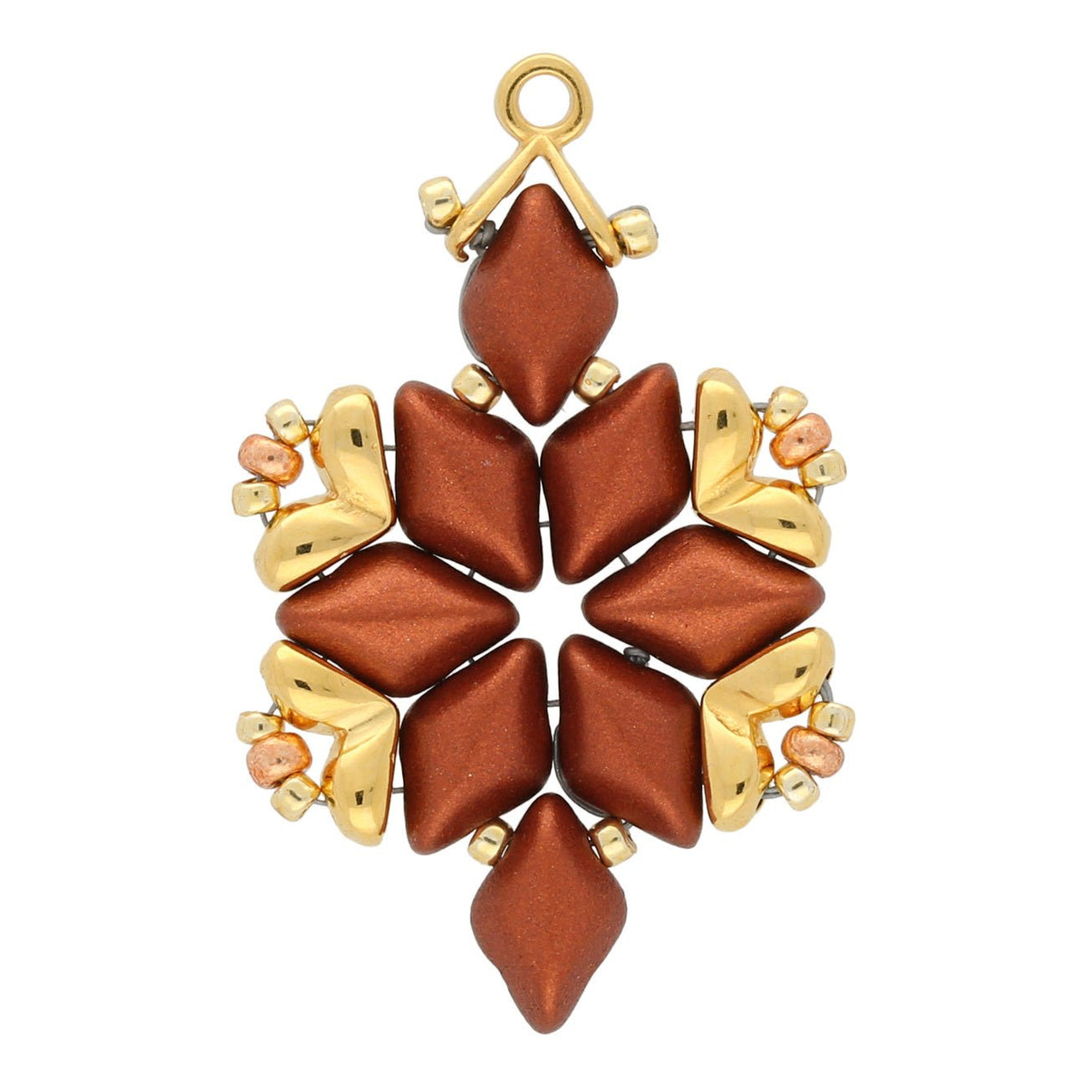 Mitakas-GemDuo Side Bead – 24K Gold Plate - PerlineBeads